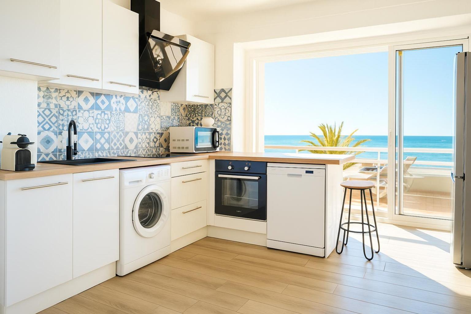 "Plage" Splendide Vue Mer Depuis La Chambre Et Le Salon Cuisine, 20M De La Plage! Canet-en-Roussillon Zewnętrze zdjęcie