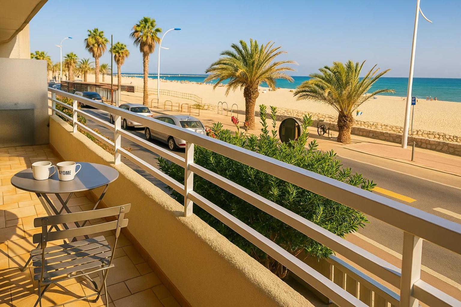 "Plage" Splendide Vue Mer Depuis La Chambre Et Le Salon Cuisine, 20M De La Plage! Canet-en-Roussillon Zewnętrze zdjęcie