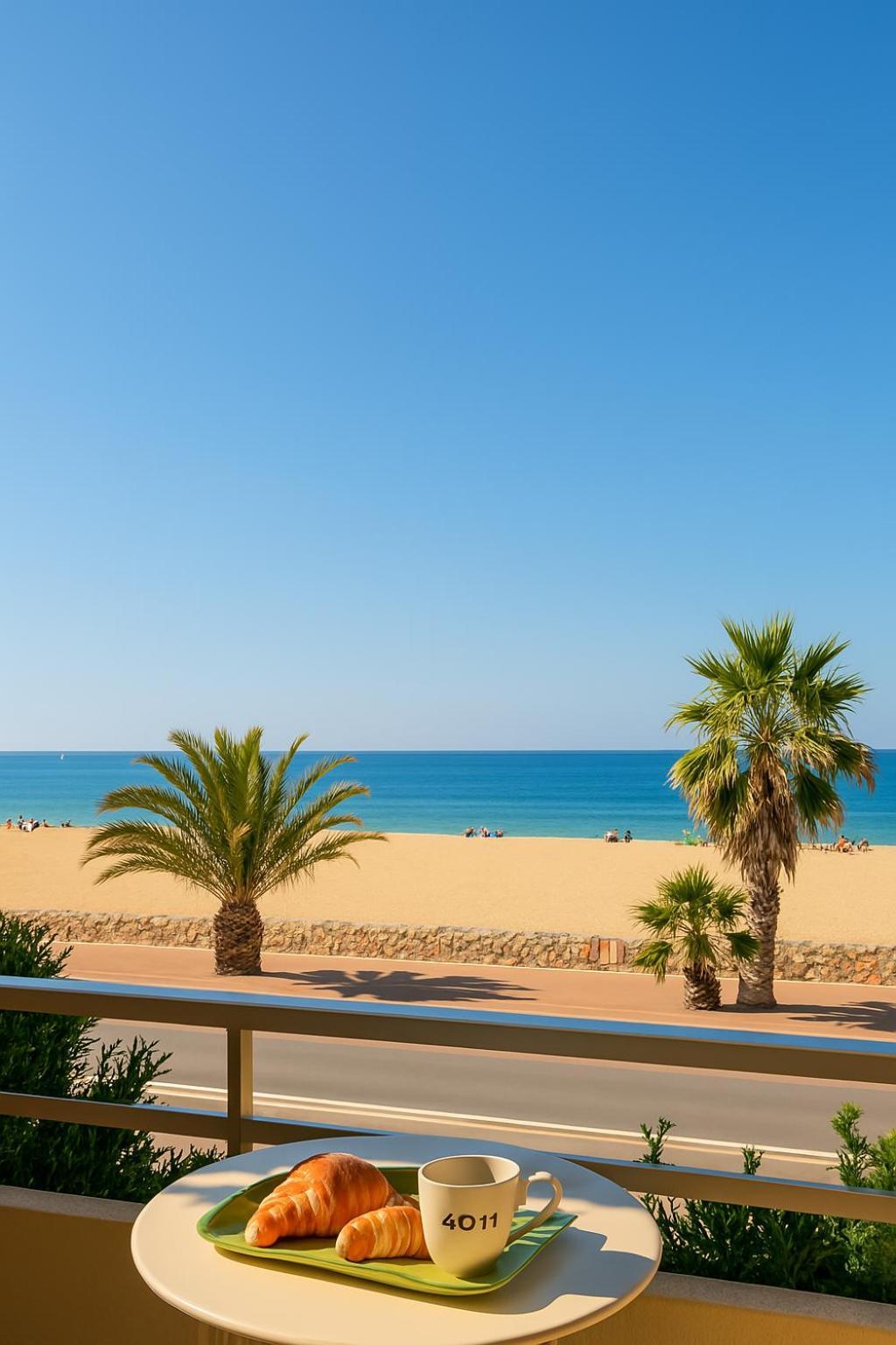 "Plage" Splendide Vue Mer Depuis La Chambre Et Le Salon Cuisine, 20M De La Plage! Canet-en-Roussillon Zewnętrze zdjęcie